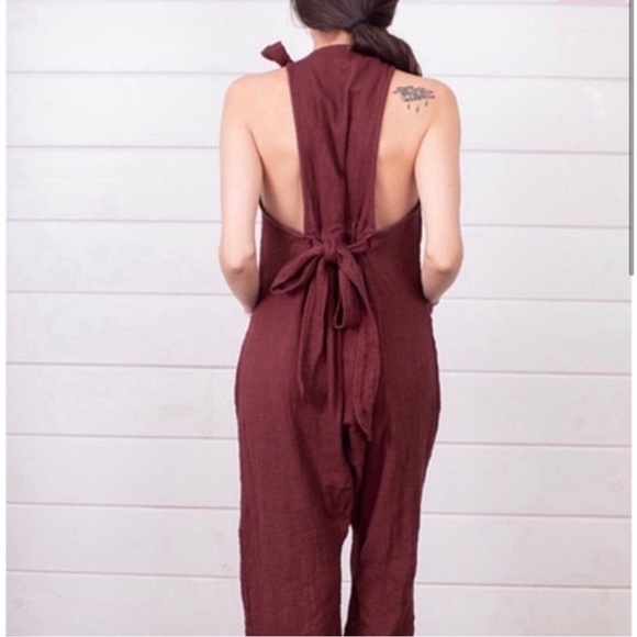 free people jumpsuit C rum raisin - Picture 15 of 16